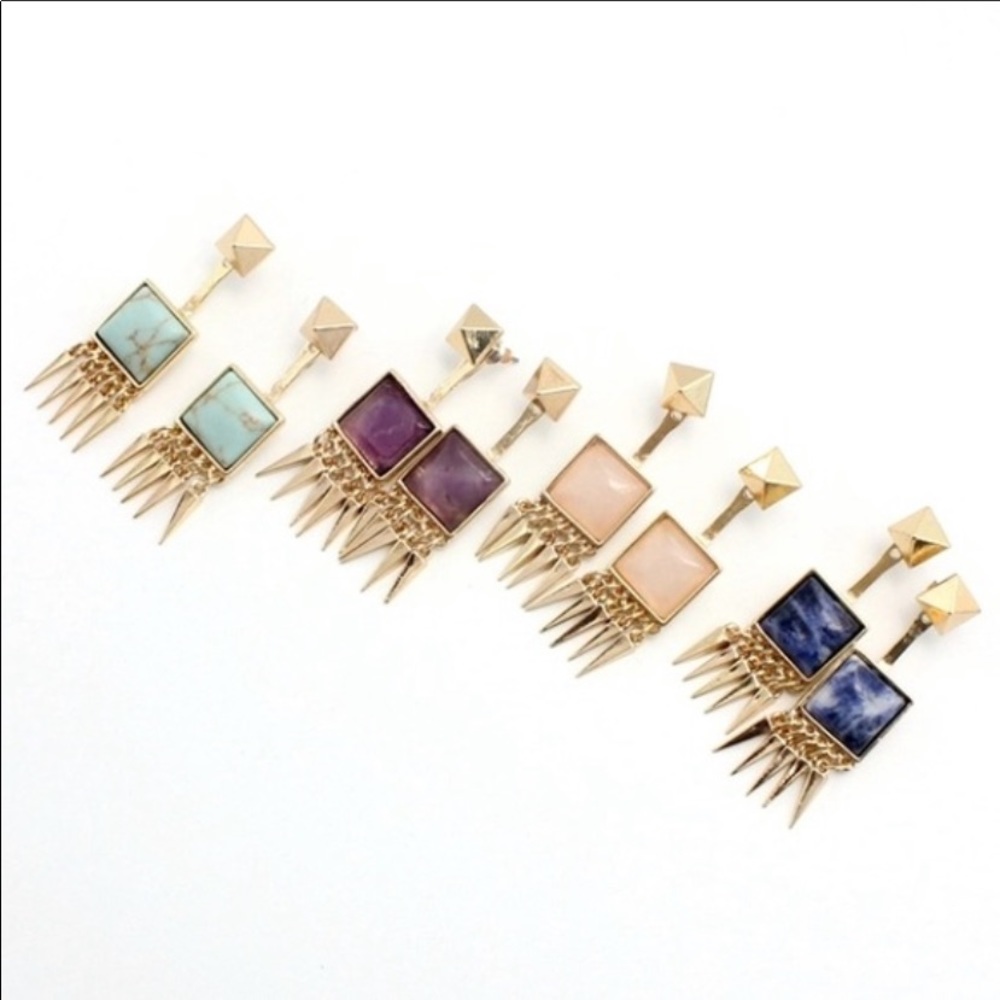 New Glamorous Natural Stone Earrings - Picture 6 of 6